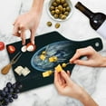 thumbnail image 4 of Galaxy Cutting Board, Planet Earth Outer Space Scenery of Globe Orbit Discovery Universe Art Print, Tempered Glass Cutting and Serving Board, Wine Bottle Shape, Dark Blue Grey, by Ambesonne, 4 of 5