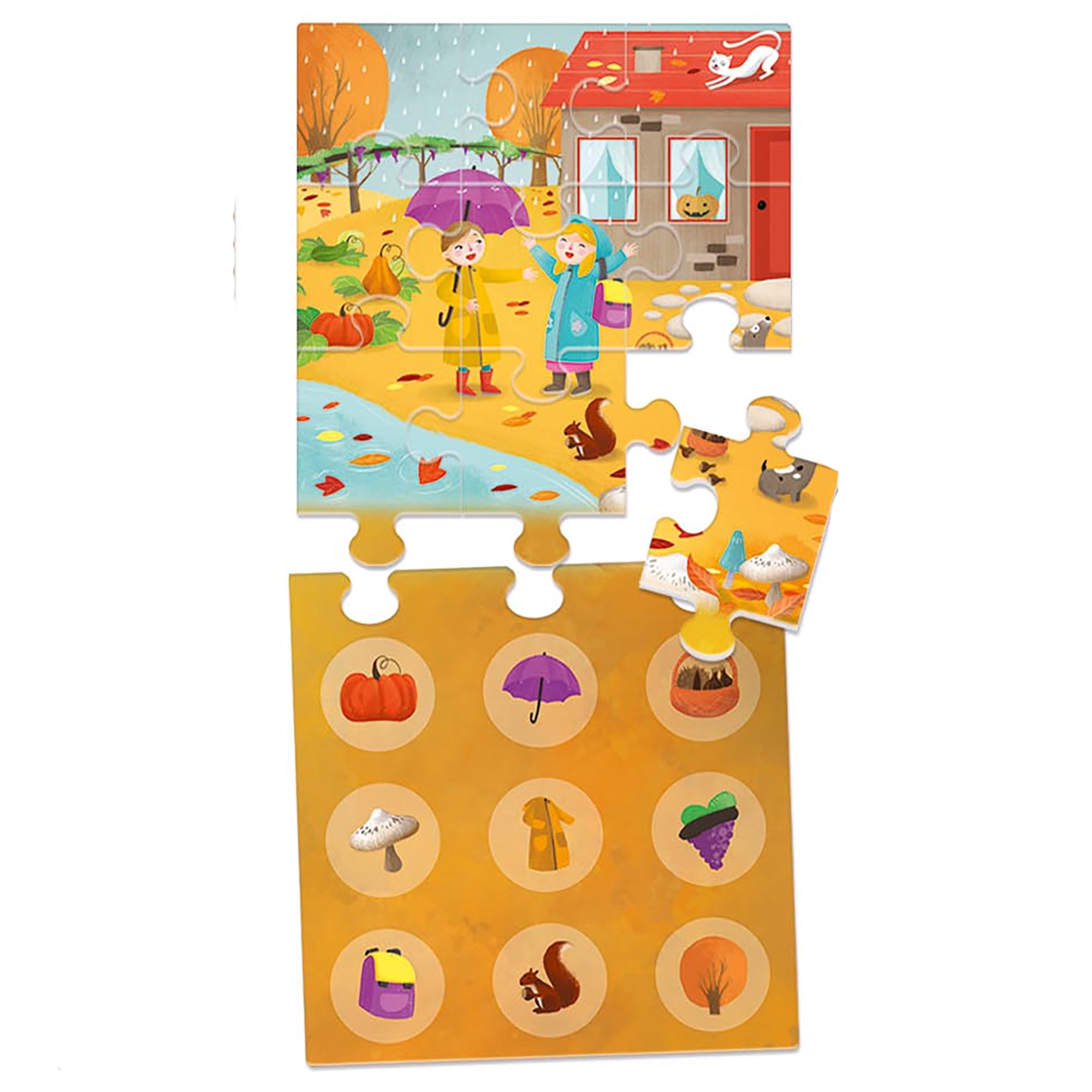 Headu: 4 Seasons Lotto - Matching Location Puzzle Game, Changing Weather Nature Scenes, Object Tile Pairing, Classification Recognition Play, Kids 3-6
