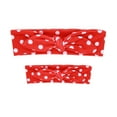thumbnail image 2 of Turbante estampado para bebé, conjunto de diadema con orejas de conejo y accesorios para el cabello (cuadrícula roja brillante), 2 of 5