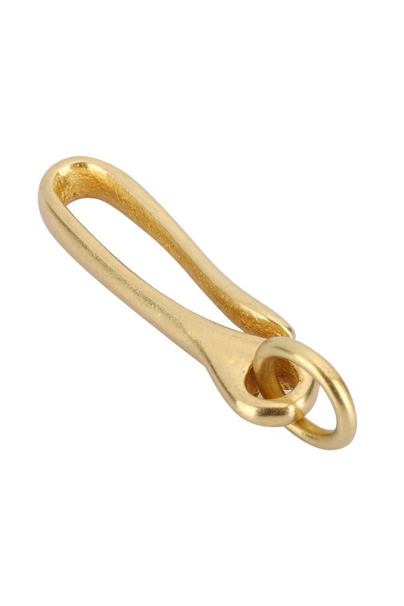 Pure Copper U Shaped Key Chain Buckle with Ring Brass Belt Hook Decoration Hardware DIY Handmade Accessories Small Golden 2.4 inches / 60 mm