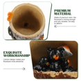 thumbnail image 2 of Black Bear Flower Sedum Succulent Pot Planter Bonsai Trough Box Plant Bed Office Home Garden Pot Decor, 2 of 3