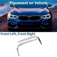 thumbnail image 3 of Bisel de recorte de faro, bisel de faro, decoración de cubierta de faro para BMW Serie 5 G30 2018-2022, tono plateado, ABS, 2 piezas, delantero izquierdo, delantero derecho, 3 of 7
