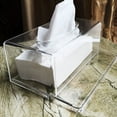 thumbnail image 2 of SHISUYAN Transparent Acrylic Paper Storage Box for Tissue and Extraction Easy to Use for Home and Office Desk Organization, 2 of 9