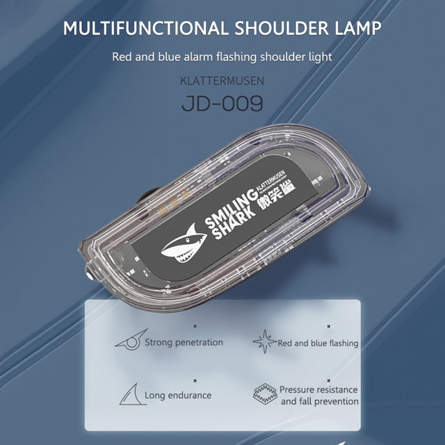 Lámpara Luz de advertencia de la policía Linterna con clip en la parte posterior del hombro estroboscópico con carga USB (Blanco) Ehuebsd Para estrenar