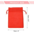 thumbnail image 2 of Bolsas de Yute Uxcell con Cordón, Sacos de Favor, Bolsas de Joyería para Regalos, Rojo Brillante, 2 of 7