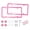 Pink, variant on Chrome License Plate Frames, 4 Holes Stainless Steel License Plate Covers, 2PCS Car License Plate Holder, Automotive Accessories, Slim Design with Bolt and Gasket Cover for US Cars(Silver)