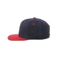 thumbnail image 3 of Classic Snapback Hat Custom A to Z Initial Letters, Navy Red Cap White Red Letter Initial M, 3 of 3