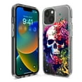 thumbnail image 2 of MUNDAZE Case for Apple iPhone 15 Pro Max Slim Hard Shell Soft TPU Hybrid Shockproof Heavy Duty Protective Phone Cover - Fantasy Skull Red Purple Roses, 2 of 6