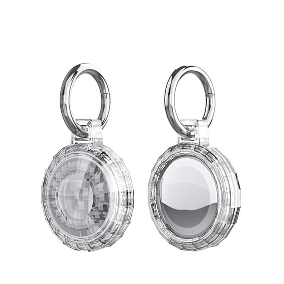 YUNOVA AirTag Case with Keychain - Edge Protection TPU Cover | Scratch-Resistant Anti-Slip Design | Compatible with Apple AirTag Trackers for Bags, Backpacks, Keys & Pet Collars