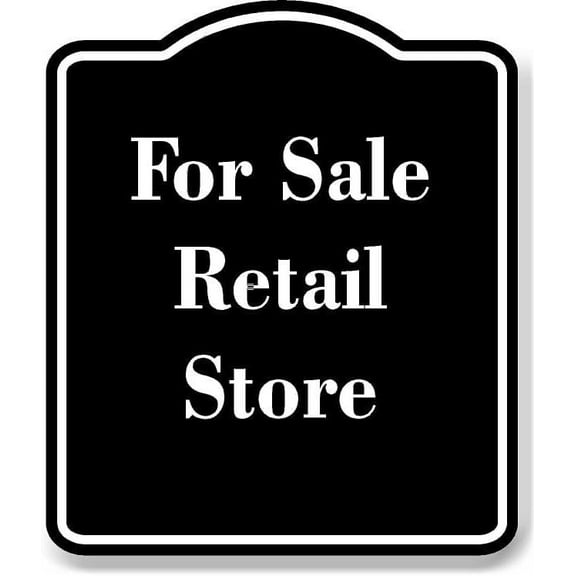 For Sale Retail Store BLACK Aluminum Composite Sign 15''x18''