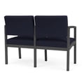 thumbnail image 5 of Lenox Steel Reception Waiting 2 Seats Chair / Charcoal Steel / Navy Blue, 5 of 5