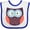 White and Royal, variant on Inktastic Owl Boys or Girls Baby Bib