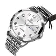 thumbnail image 2 of Resicozy Watch for Men Quartz Watches Classic Numeral Watch for Business Casual Hands Mens Wrist Watches Silver#1, 2 of 3