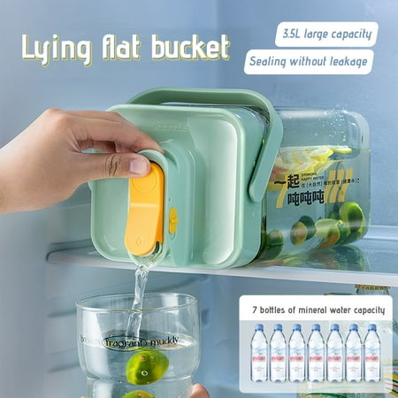 

BadyminCSL Household Items on Clearance 3.5L Large Capacity Plastic Beverage Dispenser Drink Dispenser with Tap Ice Lemonade Juice Container with Lid Fruit Teapot Lemonade Milk Bucket Drink