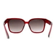 thumbnail image 4 of Womens Slick Horn Rim Inset Lens Plastic Chic Sunglasses Red Smoke, 4 of 5