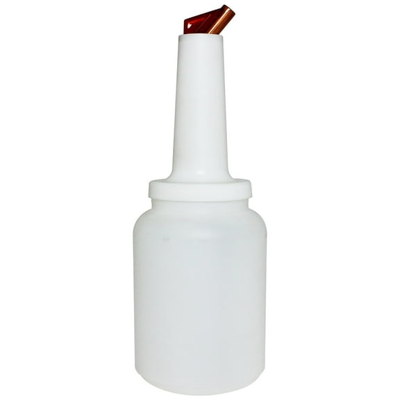 Excellante 2-piece, 2 quart store and pour-white with brown cap, comes in each