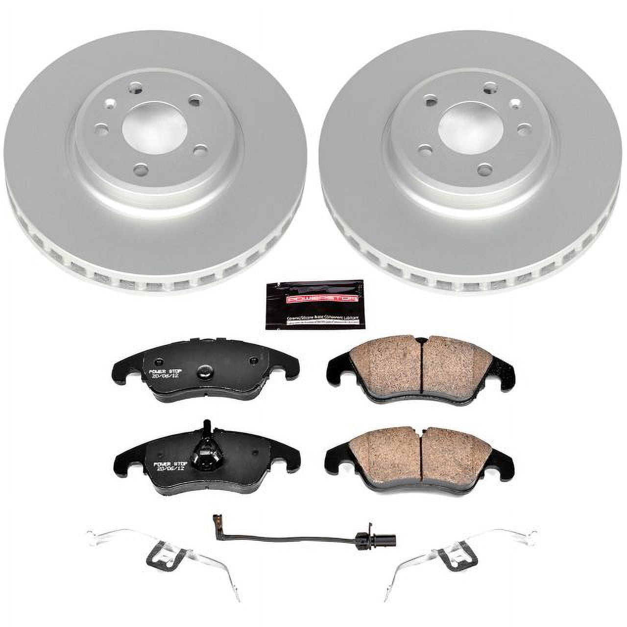 PowerStop Front Geomet Coated Brake Rotor and Pad Kit Fits: AUDI Select Models CRK5752