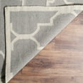 thumbnail image 4 of SAFAVIEH Dhurrie Toby Geometric Moroccan Wool Area Rug, Grey/Ivory, 8' x 8' Square, 4 of 6
