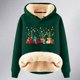 thumbnail image 4 of WILLBEST Sudadera Deportiva para Mujer, Estilo Casual Plus, de Terciopelo, con Estampado de Cactus Navideños y Manga Larga con Capucha Grande, 4 of 4