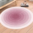 thumbnail image 6 of Btomtd Diameter 23.62' Cream Round Floor Mat Entryway Rug for Sofa Area Sound Buffer Doormat Under Coffee Table Bedroom Carpet Plush Rug, Pink, 6 of 6