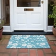 thumbnail image 6 of Addison Rugs Chantille Indoor/Outdoor Transitional Floral Turquoise Washable Rectangle Rug, 1'8" x 2'6", 6 of 6
