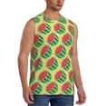 thumbnail image 2 of Bixox Men's Summer Watermelon Printed Shirt Sleeveless Fitness Tank Top-Small, 2 of 5