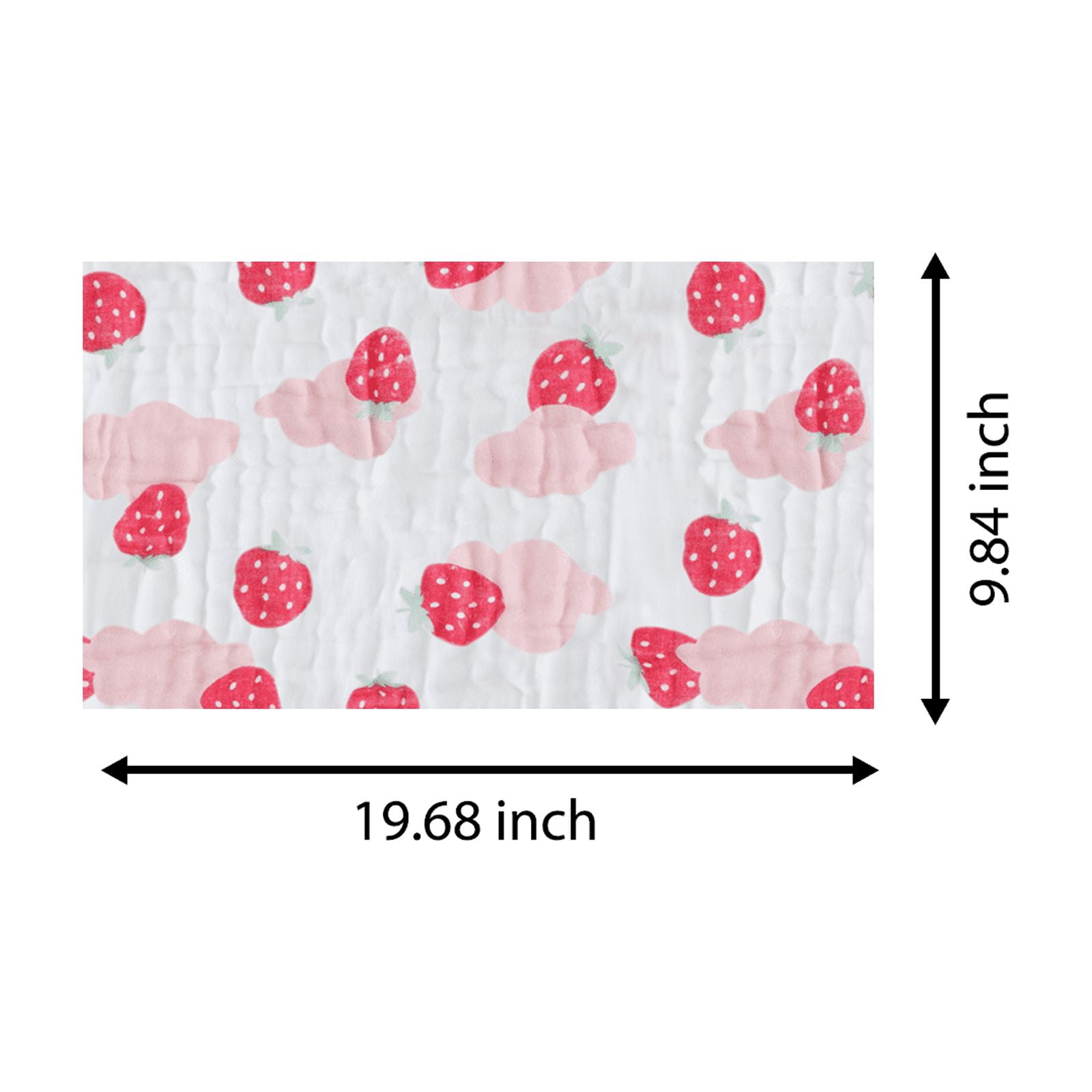 Piu Dino Muslin Baby Towel  Kit w/ 3 units  (Blanket 110 x 110 cm, Burp Cloths 50 x 25 cm), Wash Cloths (30 x 30 cm)  Girls