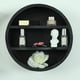 thumbnail image 5 of Yuarrent Estante de almacenamiento estilo bohemio de 3 uds., forma de luna de rústica, dormitorio, baño, flotante, montado en la pared, colgante, Decoración del hogar 5 piezas conjunto Yuarrent HA004020-02B, 5 of 6
