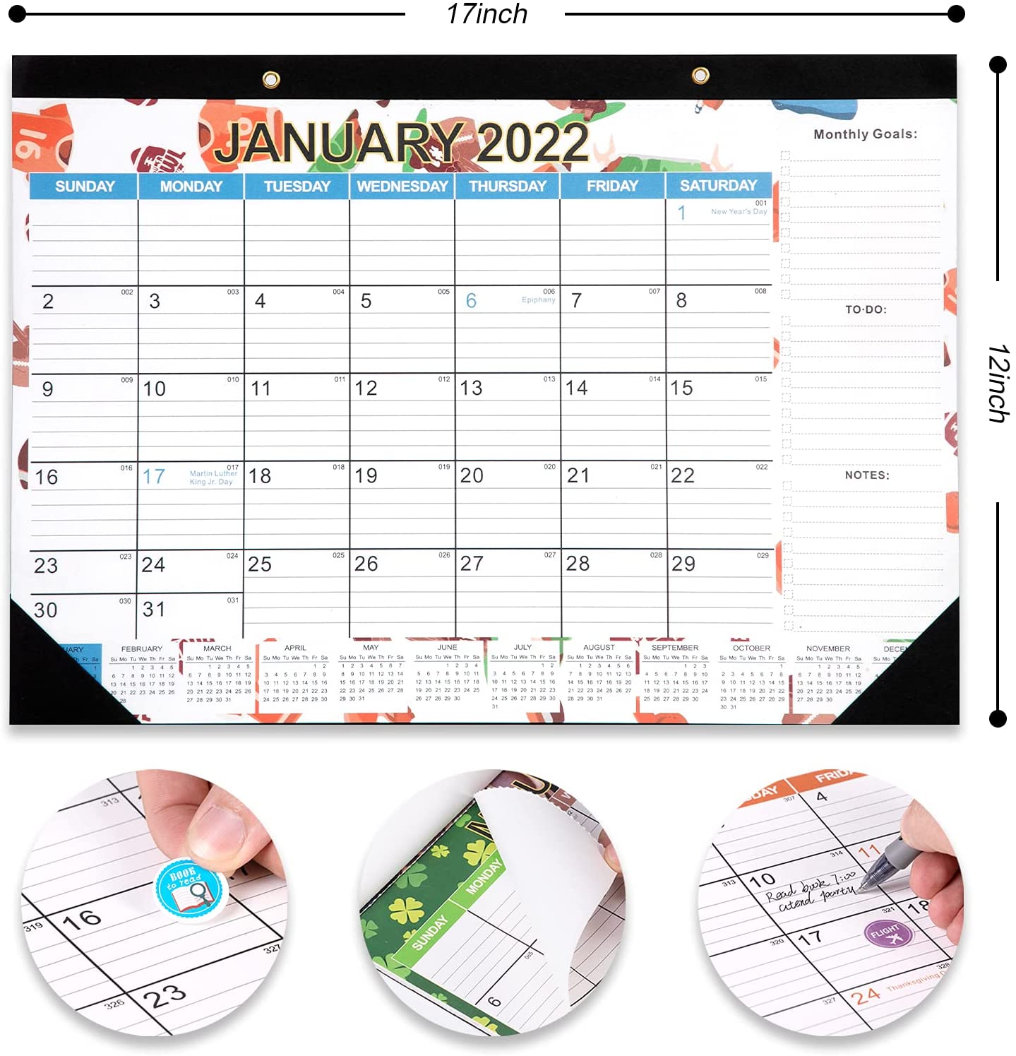 Desk Calendar 2022-2023 Daily Large 17