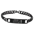 thumbnail image 4 of Pulsera de cadena de eslabones Pulsera de eslabones Brazalete Hip Hop Joyería Pulsera del día para Navidad Día de Acción de Gracias negro, 4 of 8