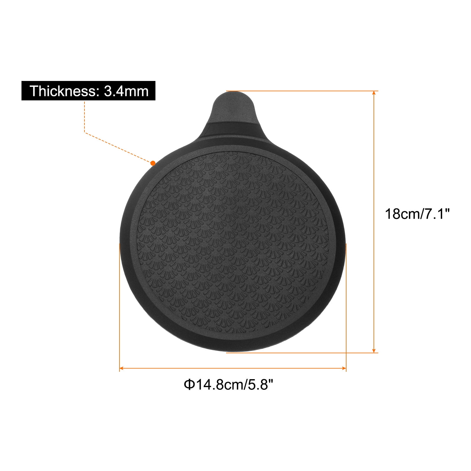 Unique Bargains Silicone Tub Stopper Kitchen Bathtub Drain Cover Plug 5.8" Black 3Pcs