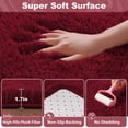 thumbnail image 6 of KIXINWA Burgundy Round Rug for Girls Bedroom, Fluffy Circle Rug for Kids Room, 4x4 Feet Fuzzy Circular Rug, Soft Plush Area Rug for Bedroom, Non Slip Shaggy Living Room Rug, 6 of 6