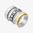 thumbnail image 3 of PAMTIER Mens Womens Stainless Steel Roman Numerals Spinner Ring Personality 8mm Mood Fidget Anxiety Rotatable Rings Black Size 8, 3 of 4