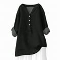 thumbnail image 4 of Womens Clothes Kelon Womens Tops Short Womens 3/4 Length Sleeve V Neck Business Dressy Casual 2026 Summer Loose Fit Tops Trendy, 3XL, 4 of 4