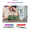 thumbnail image 6 of Galaxy A71 Case Military Grade  Heavy Duty Rugged Dual Layers Full Body Shockproof Finger Ring Kickstand Olive Green, 6 of 10