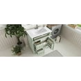 thumbnail image 5 of 30" Bathroom Vanity with Sink Solid Wood & MDF Cabinet Flip-Up Drawer 2 Drawers Adjustable Shelf Waterproof Storage Green, 5 of 9