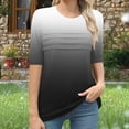 thumbnail image 6 of Sexlip Womens Short Sleeve Ombre Crew Neck T Shirt Breathable Fabric Lightweight Design Casual Silhouette for Vacation Looks Black M, 6 of 7