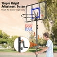 thumbnail image 3 of Basketball Hoop,Quick Height Adjustable with Rocker 5.05-8.53ft,Neche Portable Basketball Goal Outdoor PC Backboard for Kids Youth,Blue, 3 of 10