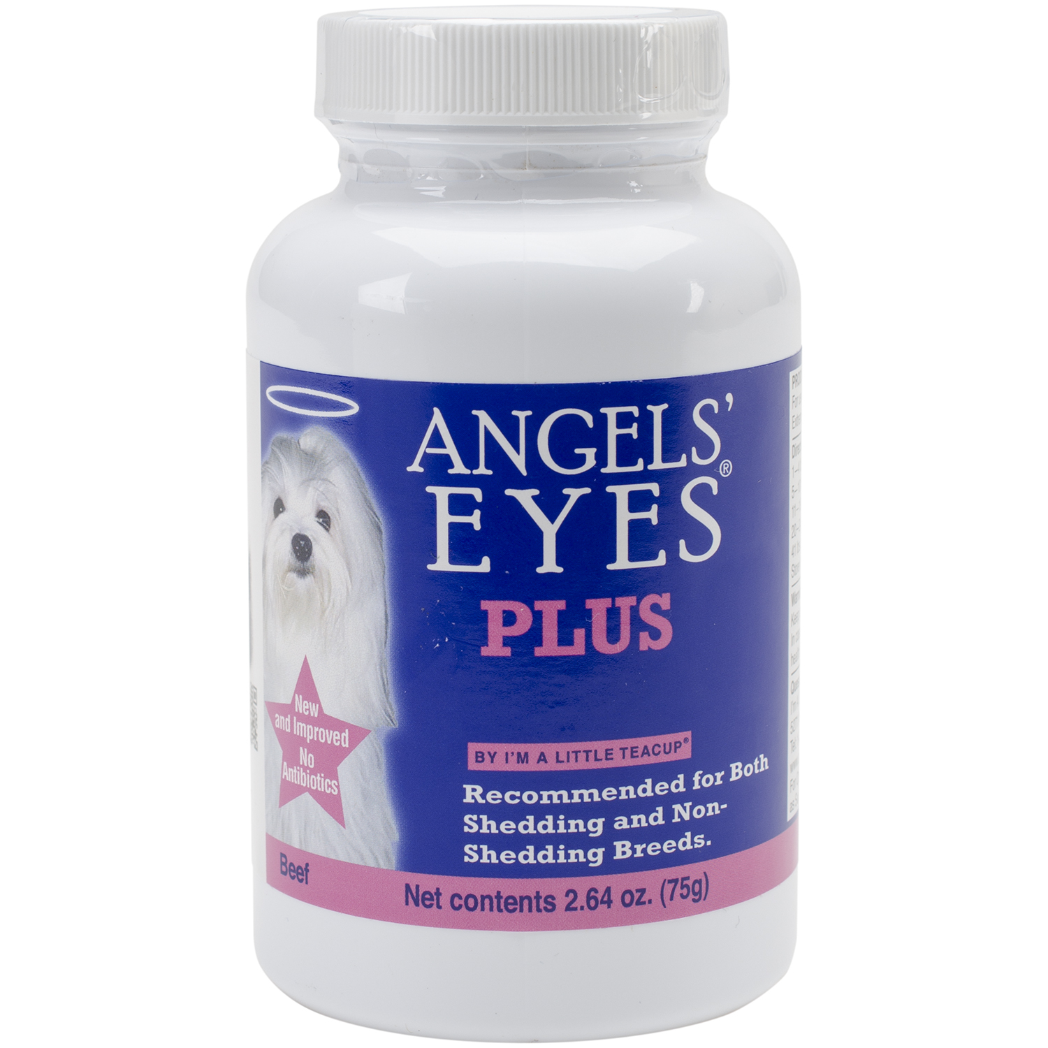 Angels' Eyes Plus Antibiotic Free Supplement For Dogs 75GBeef