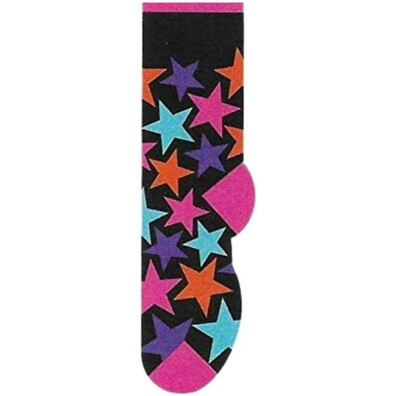 Foozys Kids Girl’s Stars Socks - Colorful Fun Crazy Cute Crew Socks