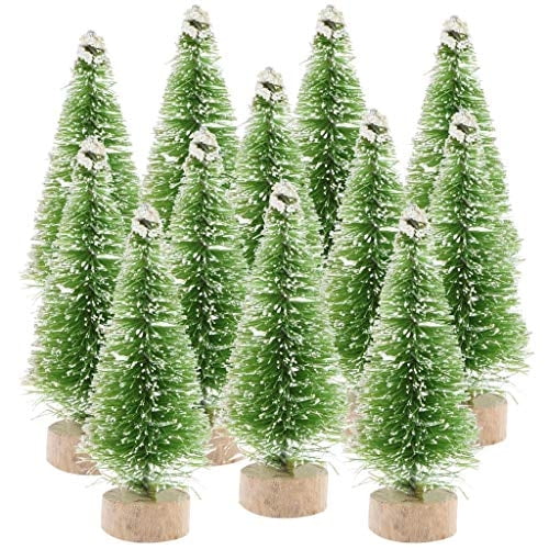 Árbol de Navidad Mcree de pino artificial con base de madera, 12 unidades
