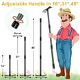 thumbnail image 3 of AEASKIEY Garden Hoe, Garden Rake Tool with 45 inch Adjustable Long Handle for Weeding, Hoe Cultivator 2 in 1 Hand Garden Tool, 3 of 7