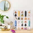 thumbnail image 4 of 30 Grids Adjustable Rock Display Case, Clear Wall Mounted or Desktop Acrylic Rock Collection Organizer Display Shadow Box with Door for Arrowhead Rock, Crystal, Gems, Collectibles, 4 of 5