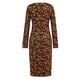 thumbnail image 5 of Vestido con estampado navideño para mujer Vestido de fiesta de año nuevo elegante y ajustado Ygjytge Marrón T XL para Mujer, 5 of 8