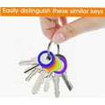 thumbnail image 3 of 32Pcs Key Covers Caps 1 Inch Coloured Square Key Caps Key Covers Coding Rings Soft PVC Key Identifiers for Standard Regular Thin Flat House Keys Easy to Identify(2 Styles, 8 Colors), 3 of 4