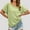 Green, variant on Women's Casual Round Neck Pull On T-Shirt Loose Fit Summer Basic Tee with Drawstring Hem Stylish Comfortable Top