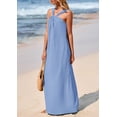 thumbnail image 4 of Vestido de verano PRETTYGARDEN 2025 para mujer sin mangas maxi azul, 4 of 8