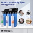 thumbnail image 5 of iSpring Sistema de Filtración de Agua para Toda la Casa con Filtros de Sedimentos, Antiescala de Polifosfato y Bloque de Carbono, Descalcificador y Filtro de Agua de 3 Etapas, Modelo: WGB32B-DS, 5 of 5