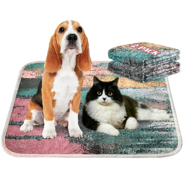 Almohadillas de adiestramiento para perros Qeils, paquete de 2 unidades, 91 x 104 cm, lavables a prueba de fugas