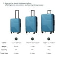 thumbnail image 2 of Yougu Hardshell Luggage Sets 3 Piece double spinner 8 wheels Suitcase with TSA Lock Lightweight 20''24''28'' BlueBlue, 2 of 12